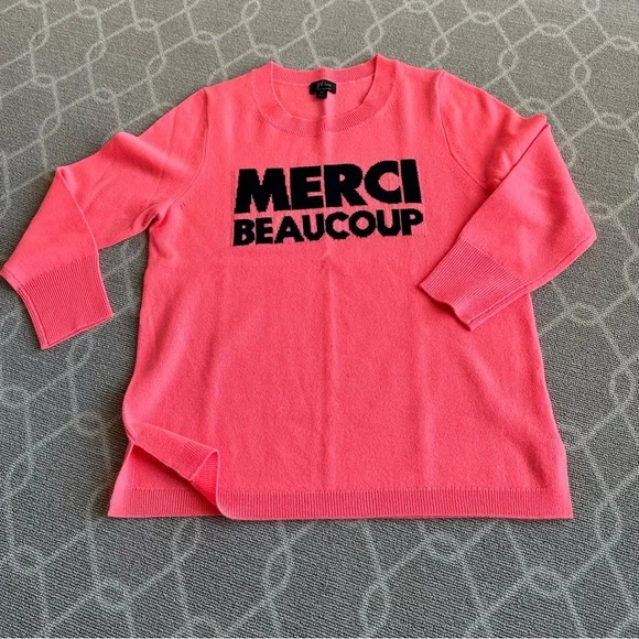 J. Crew •Everyday Cashmere Crewneck Sweater • Merci Beaucoup - Picture 7 of 9